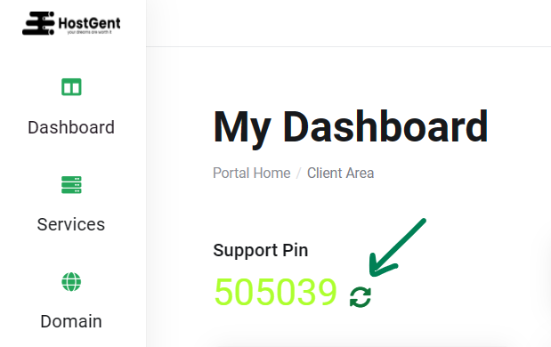 hostgent-support-pin